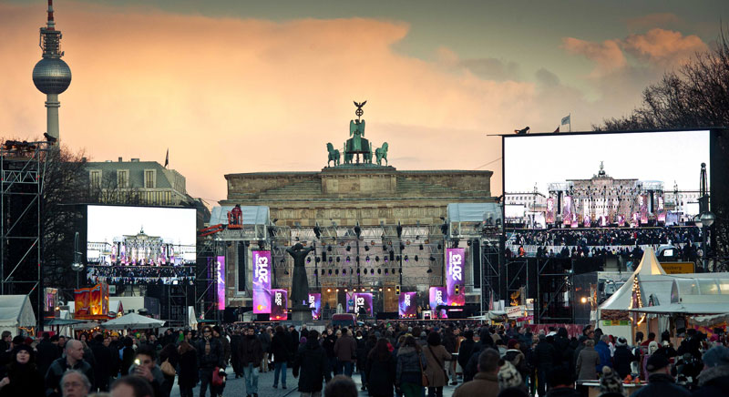 Zur News: Silvester in Berlin mit LED-Technik von XL Video