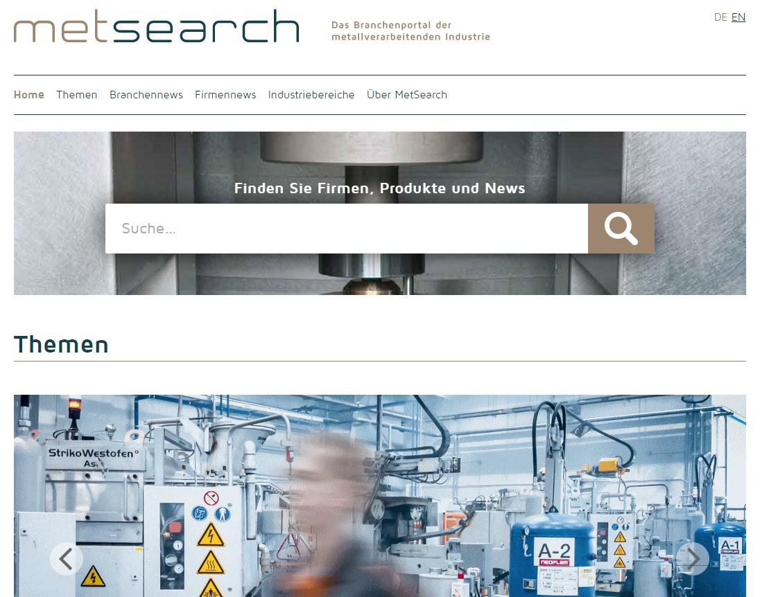 Zur News: Messe Düsseldorf startet Branchenportal MetSearch