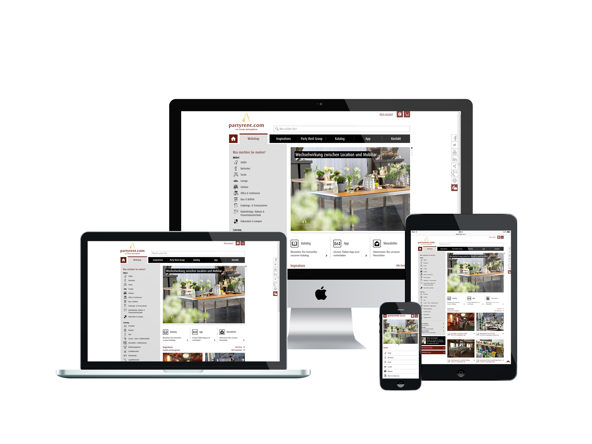 Zur News: Relaunch und mobile Website für Party Rent Group