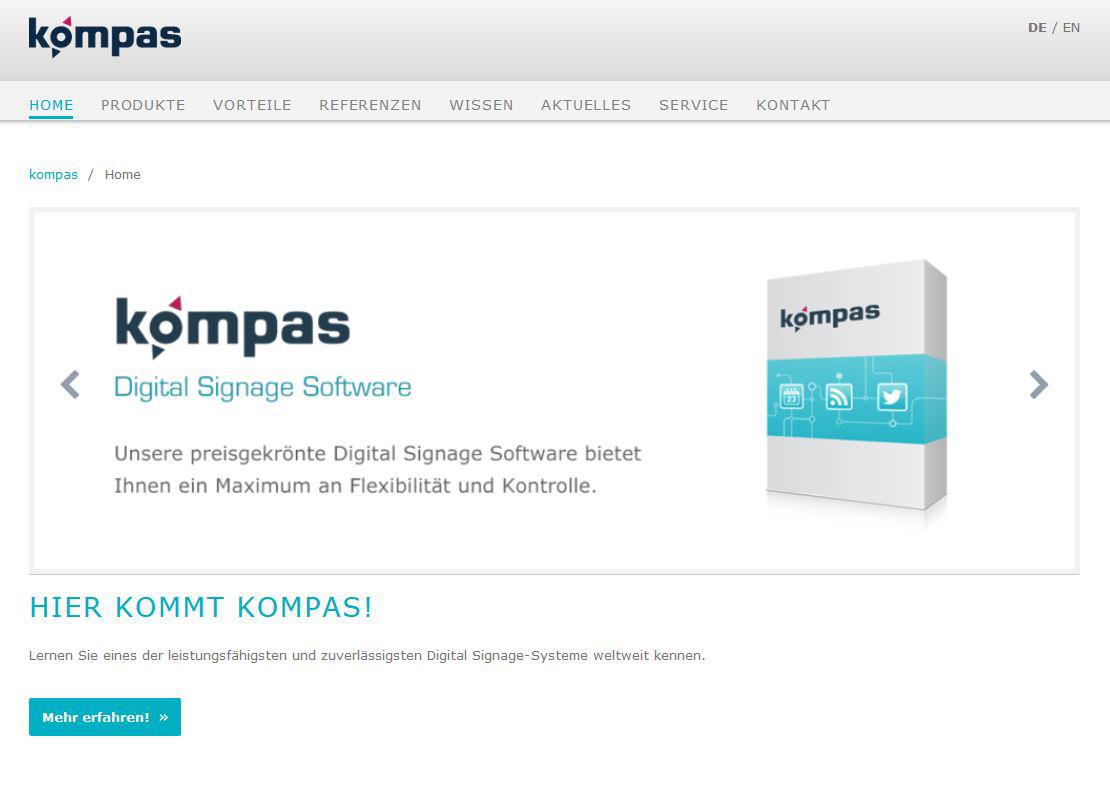 Zur News: kompas 8.0: Digital Signage Software in neuem Glanz