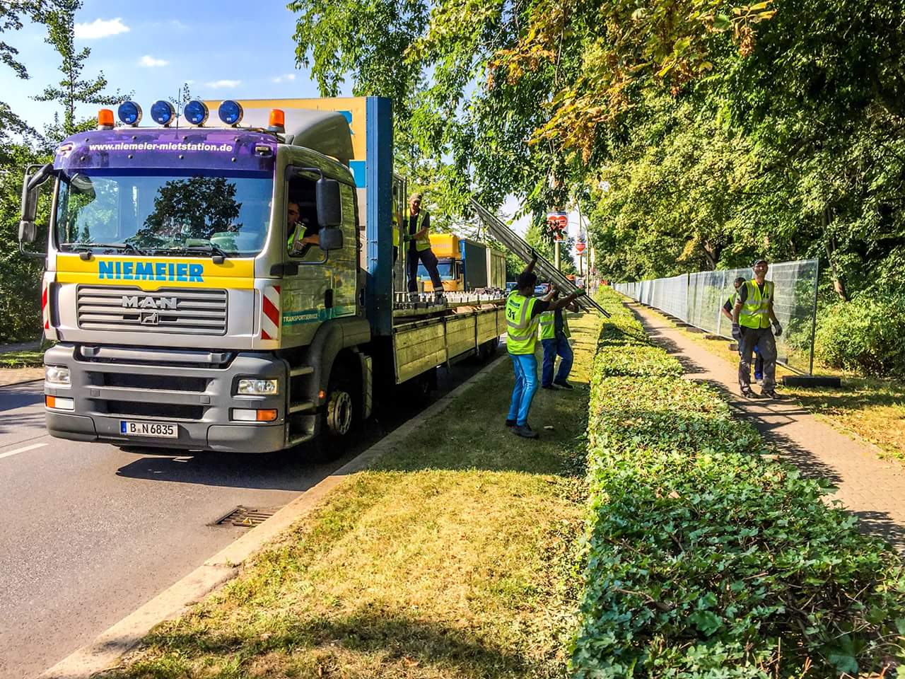 Zur News: Aufbauarbeiten für das Lollapalooza