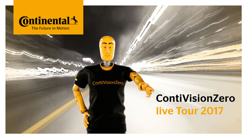 Zur News: Umsetzung der ContiVisionZero Live Tour 2017