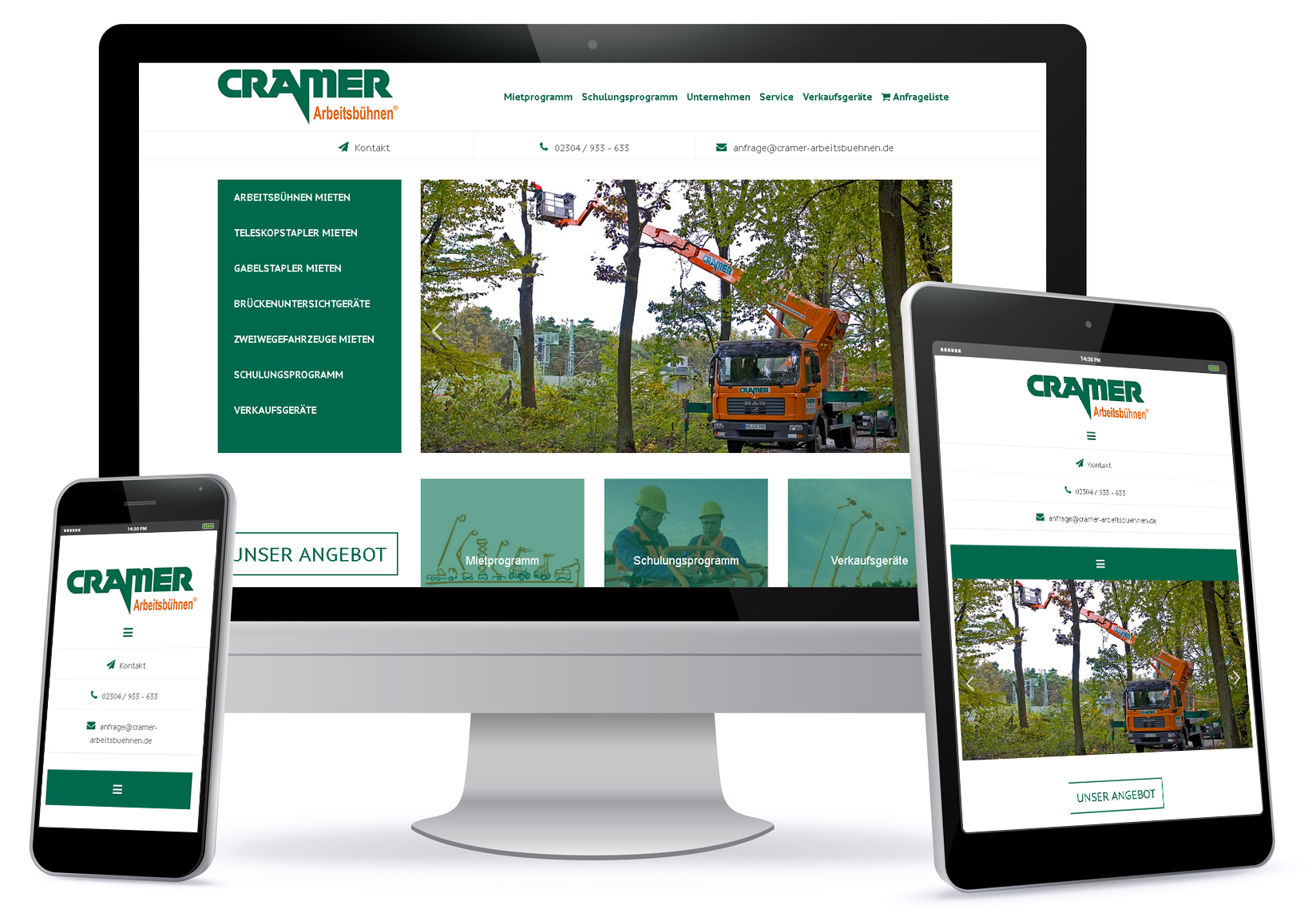 Zur News: Cramer‐Arbeitsbuehnen.de in neuem Design