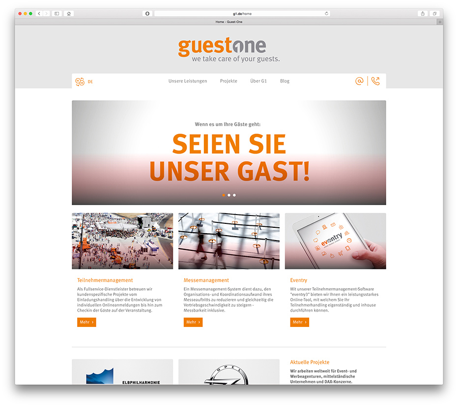 Zur News: Guest-One präsentiert neue Webseite