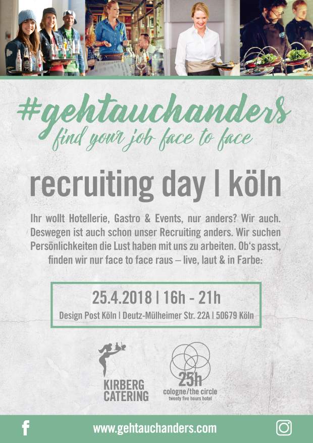 Zur News: Recruiting: #gehtauchanders - find your job face