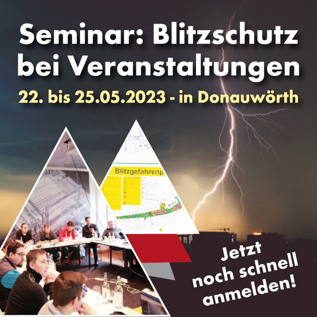 Zur News: Seminar Blitzschutz bei Veranstaltungen im Freien und in Zelten