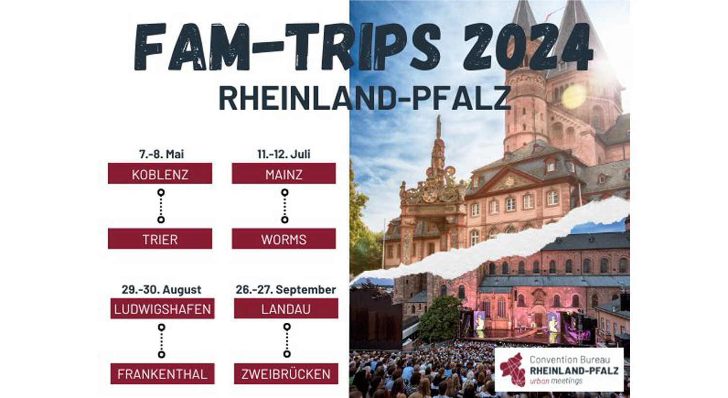Zur News: Das Convention Bureau Rheinland-Pfalz feiert dreijähriges Bestehen und begrüßt neue Partner im Netzwerk