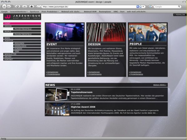 Zur News: Website als Werkschau