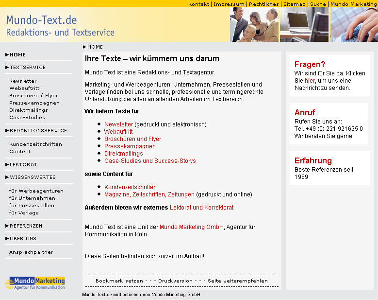 Zur News: Schnelle Texte und Content von Mundo Text