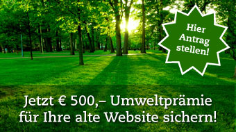 Zur News: 500 Euro Umweltprämie für neue Website
