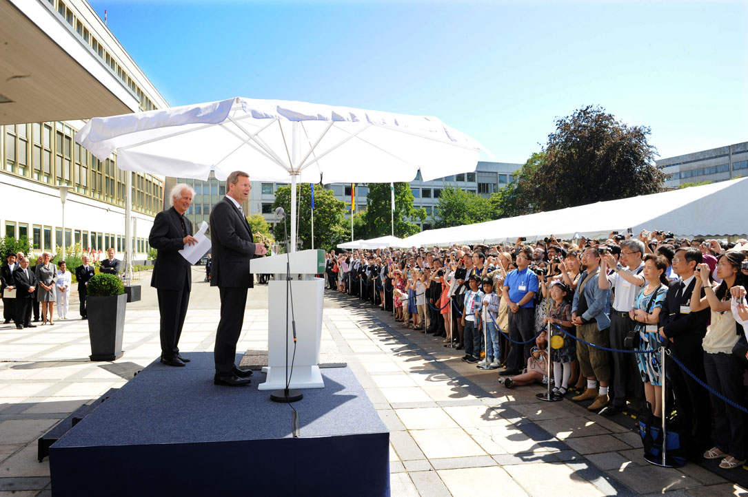 Zur News: Bundespräsident Wulff bei ESMT am Schlossplatz 1