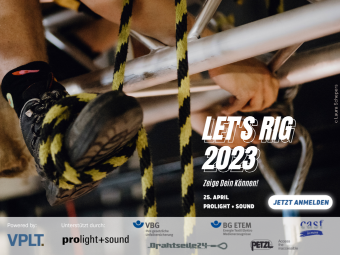 Zur News: „Let’s Rig 2023“: Leistungsvergleich für Rigger:innen auf der Prolight + Sound