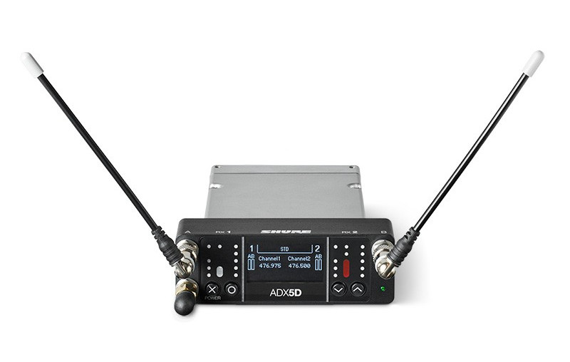 Zur News: Shure erweitert Axient® Digital Drahtlossystem um den neuen ADX5D Zwei-Kanal Kameraempfänger