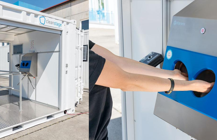 Zur News: Multifunktions-Container „cleanstage“ automatisiert Hygienekontrolle bei Eintritt zu Veranstaltungen