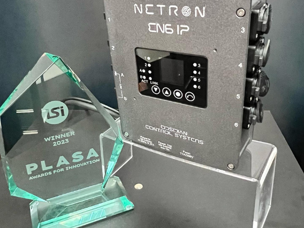 Zur News: OBSIDIANs innovative NETRON IP65 Datenverteilung gewinnt PLASA Award for Innovation