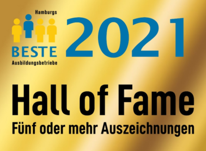 Zur News: Hamburg Messe und Congress in der Hall of Fame von „Hamburgs beste Ausbildungsbetriebe“