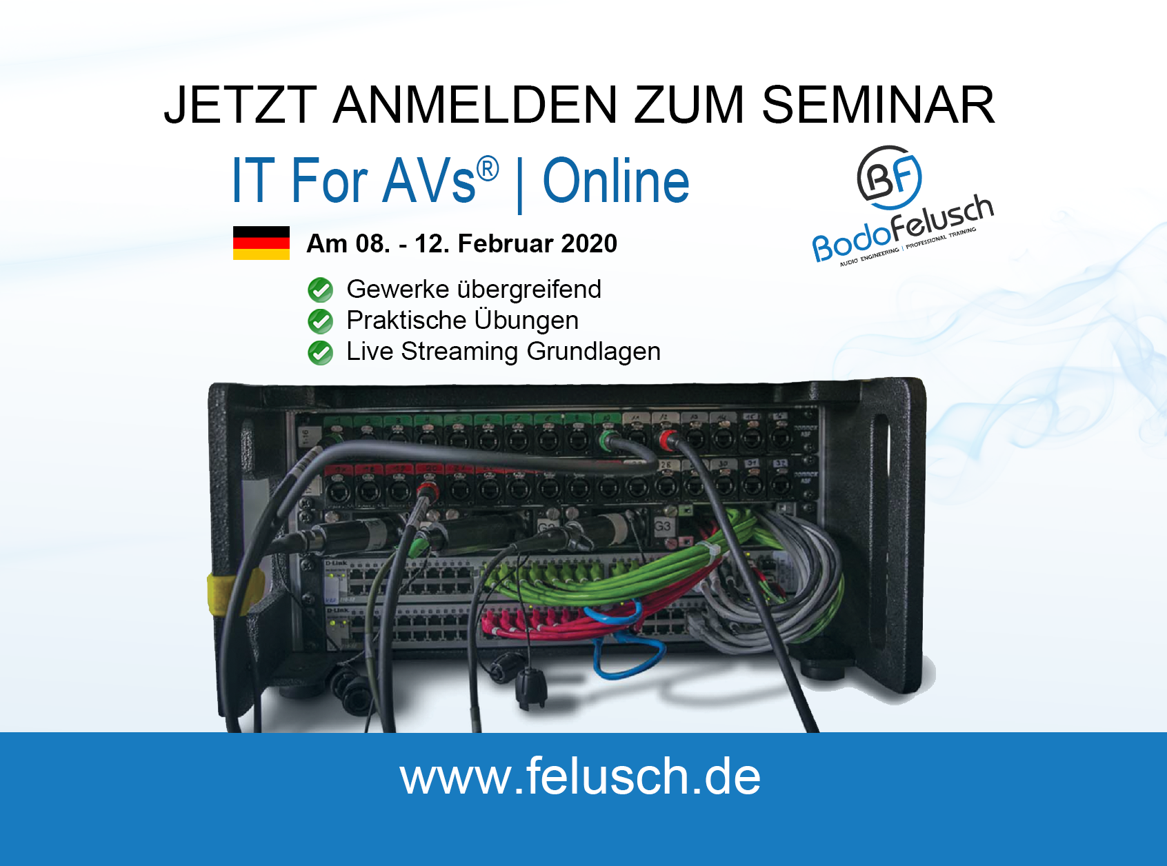 Zur News: IT for AVs® – Netzwerktechnik für Veranstaltungstechniker ab sofort als Online-Seminar