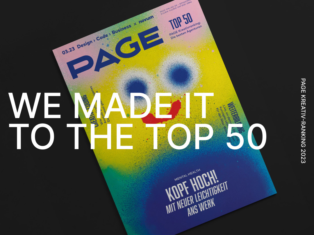 Zur News: PAGE Kreativranking 2023: insglück unter den TOP 50